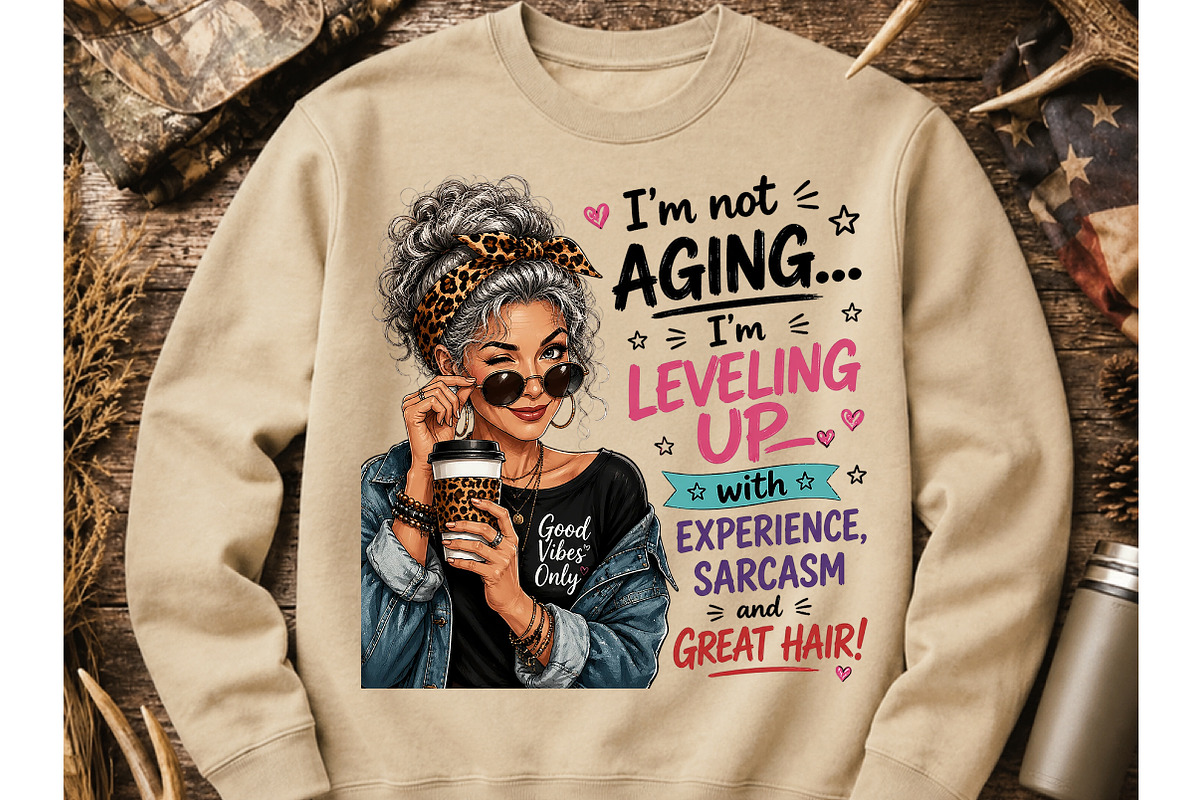 Silver Hair Sass Funny Aging PNG, a Seasonal Illustration by Craft Nest (Photo 5 of 5)