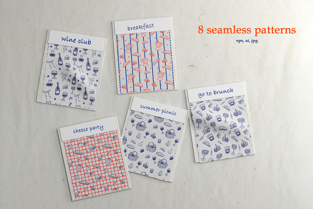 Whimsical Wine Doodle Pack, a Food Illustration by SunnJaneArt (Photo 12 of 16)