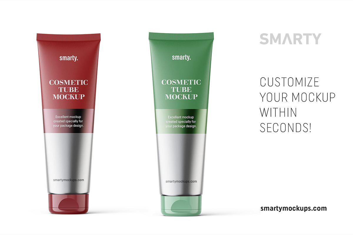 Cosmetic tube mockup, a Packaging Mockup by Smarty Mockups (Photo 3 of 5)