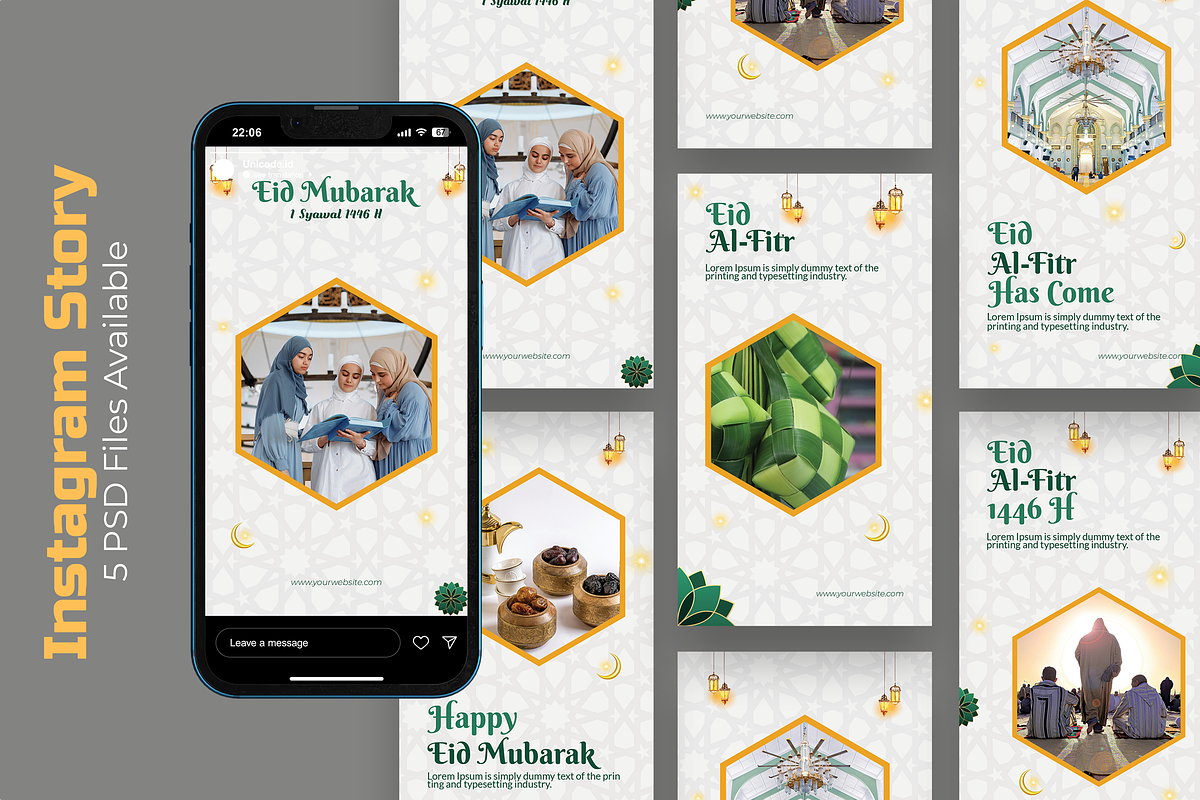 Eid Mubarak - Instagram Story, a Social Media Template by UnicodeID (Photo 1 of 4)