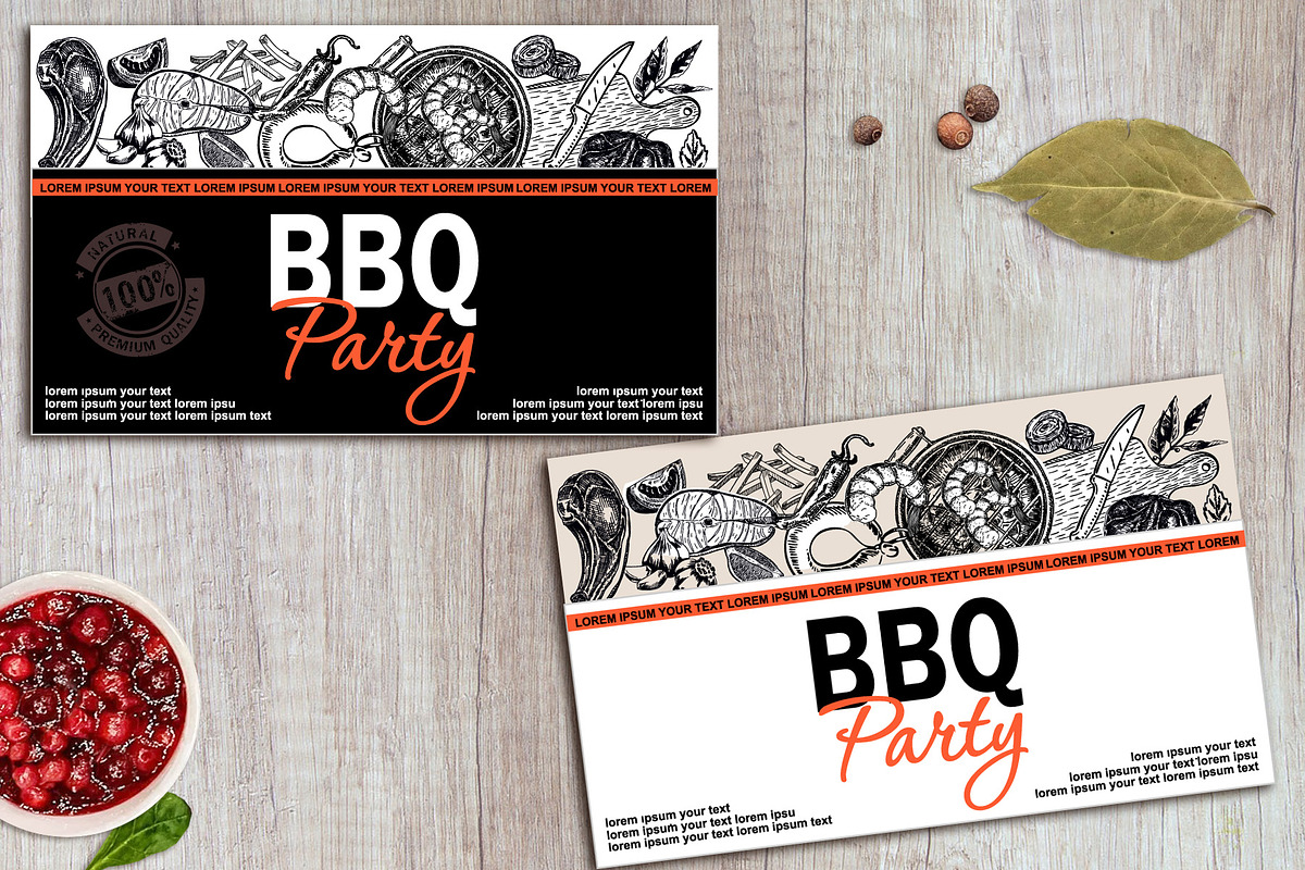 Barbecue hand drawn illustration set, a Food Illustration by Live line (Photo 5 of 6)