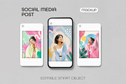 Instagram Social Media Post Mockup, a Social Media Template by studiogstock (Thumbnail 1 of 2)