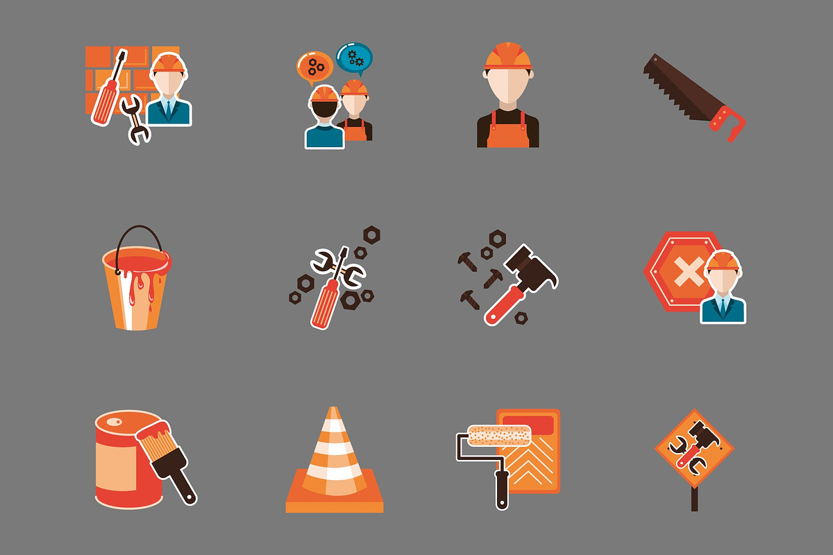 Construction Illustrations Set, an Object Illustration by studiogstock (Photo 3 of 3)