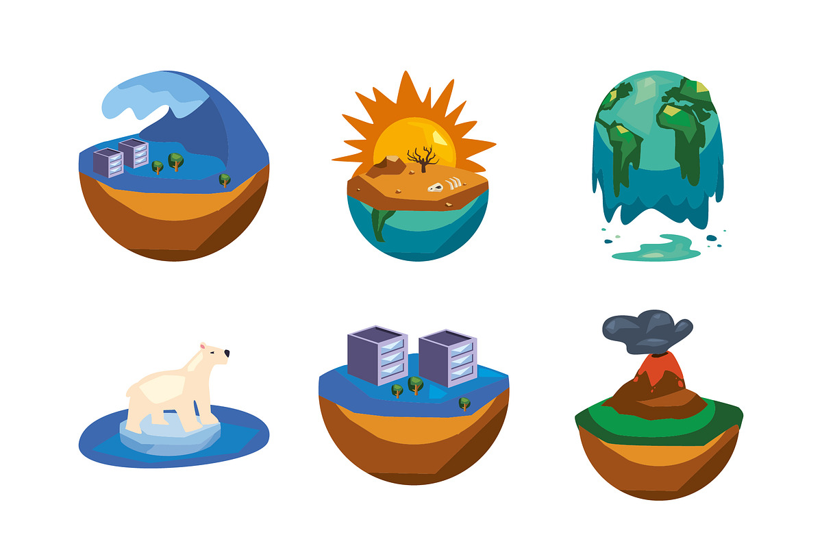 Climate Change Icon Set