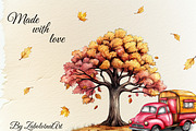Watercolor Autumn animals set, a Seasonal Illustration by ZabolotnaArt (Thumbnail 13 of 13)