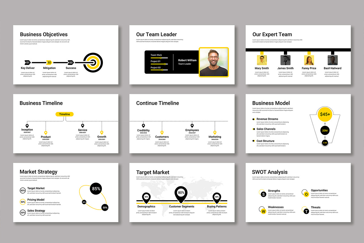 Modern Business Presentation Layout, a Presentation Template by Mighty-Slide (Photo 3 of 4)