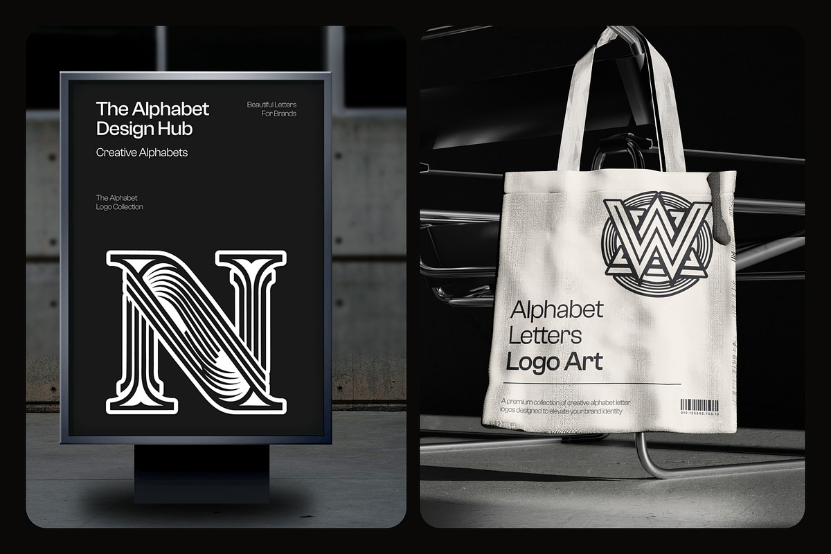 1400 Alphabet Letters Logo, a Solid Icon by Creative Stall (Photo 4 of 34)