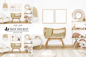 Kids room mockup & PSD JPG PNG, a Print Template by Mockup Shop