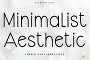 Minimalist Aesthetic, a Sans Serif Font by InermediaSTUDIO (Thumbnail 1 of 7)