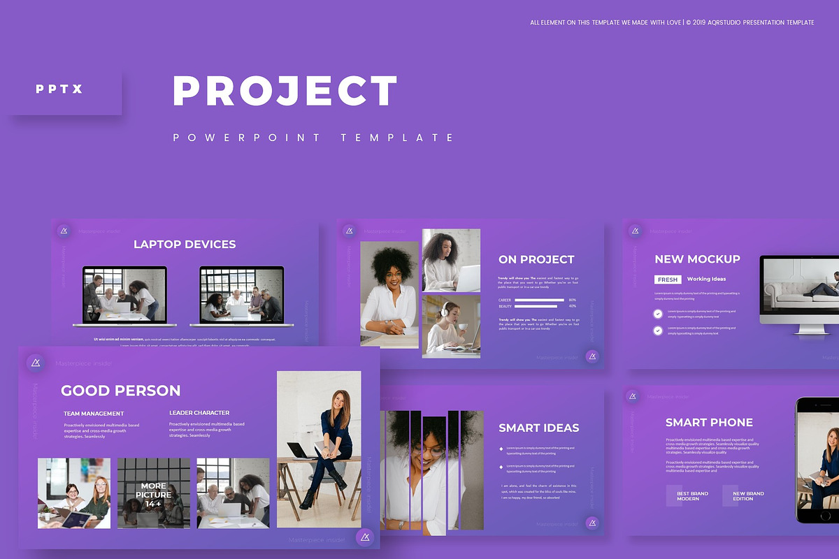 Project - Powerpoint Template, a Presentation Template by AQR Studio