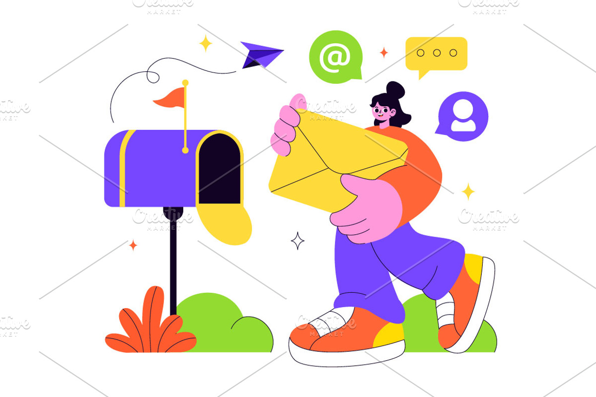 10 Email Service Illustration, an Object Illustration by denayunebgt (Photo 4 of 4)