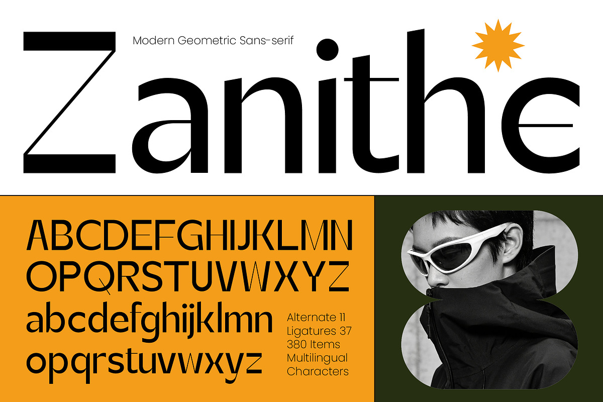 Zanithe Modern Geometric Sans Serif, a Sans Serif Font by timelesstype.co (Photo 1 of 10)