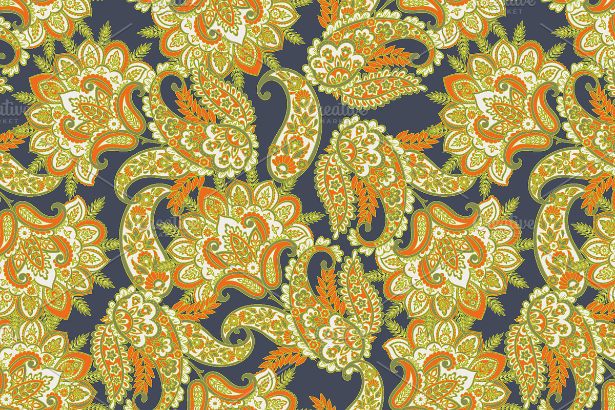 3 Fabfic Paisley seamless patterns, a Background Graphic by antalogiya (Photo 4 of 4)