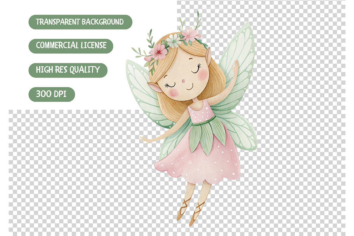 Enchanted Woodland Fairy Set, an Illustration by TatiMockup (Photo 6 of 6)