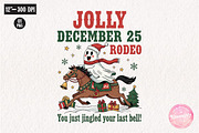 Jolly Rodeo Cowboy Christmas PNG, an Illustration by CreationArt (Thumbnail 1 of 4)