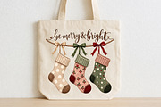 Be Merry and Bright Christmas PNG, a Seasonal Illustration by CraftArtStudio (Thumbnail 2 of 4)