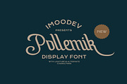 Pollemik - Vintage Script Font, a Script Font by Imoodev (Thumbnail 1 of 5)