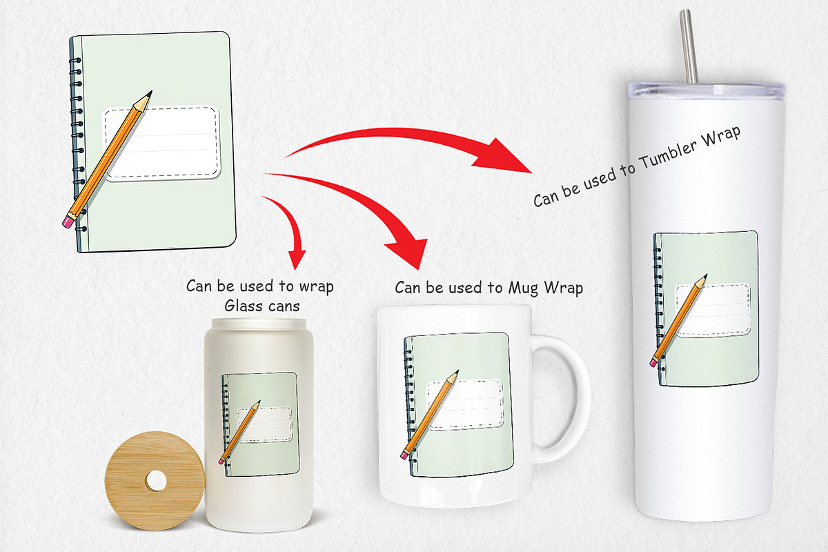 Pencil and Notebook Clipart, a Graphic by Artnoy (Photo 4 of 5)
