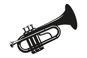 A classic trumpet linework vector, an Object Graphic by Billah Hub