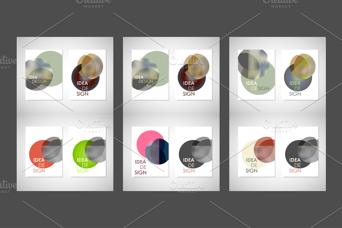 Design round brochure template, a Brochure Template by Haisonok