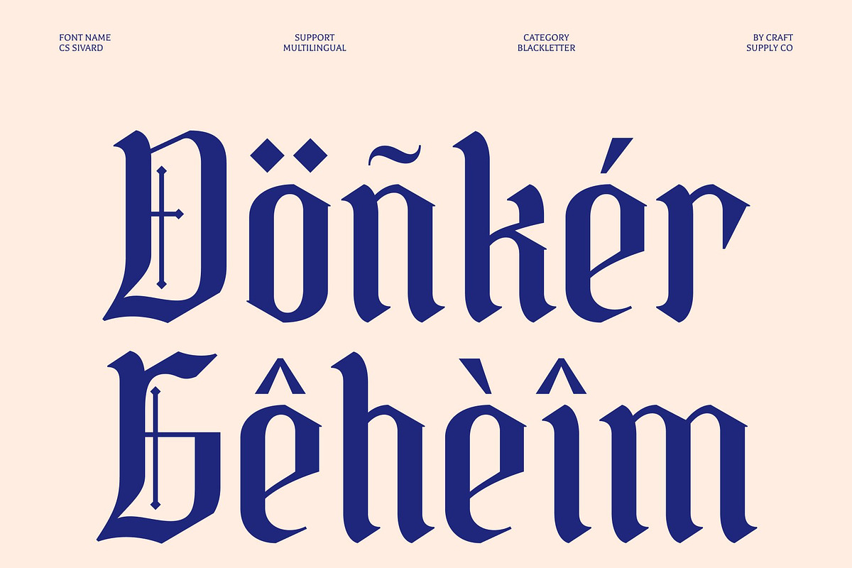 CS Sivard – Blackletter Font, a Blackletter Font by Craft Supply Co. (Photo 7 of 8)