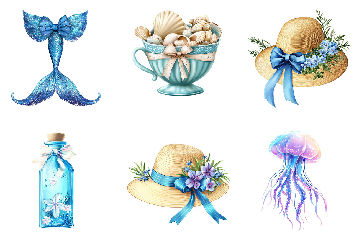 Coquettish Summer Blue Coastal, an Illustration by Designking (Photo 5 of 5)