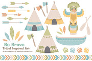 Vintage Tribal Clip Art & Vectors, an Illustration by Amanda Ilkov (Thumbnail 1 of 4)