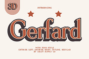 Gerfard 3D, a Serif Font by Craft Supply Co. (Thumbnail 1 of 8)
