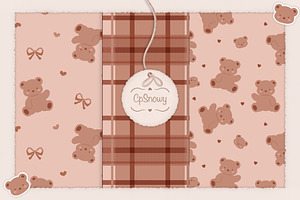 Cute Lovely Bear Seamless Pattern