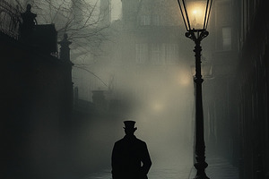 Mysterious man in a hat walks down, an Architecture Photo by MistyDay