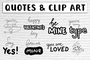 Valentine's SVG Quotes & Clip Art, an Object Graphic by Digital Ink (Thumbnail 1 of 4)
