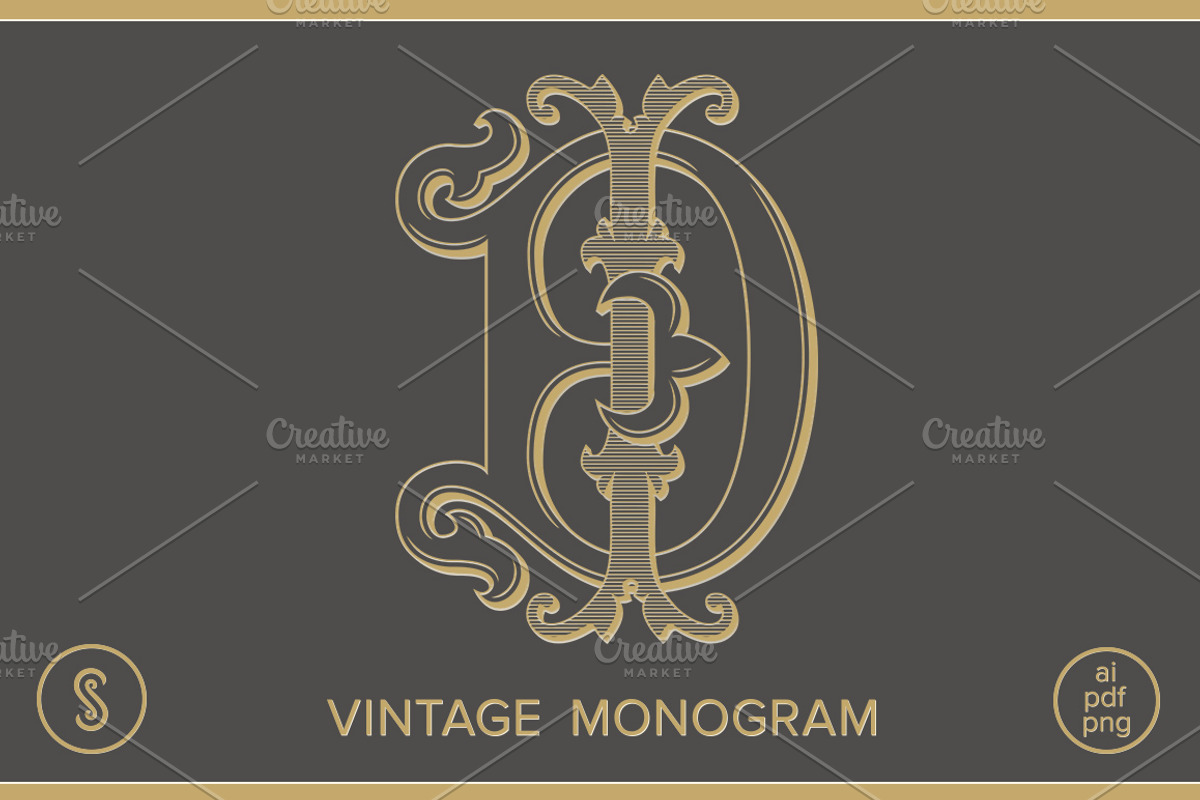 DI Monogram ID Monogram, a Branding & Logo Template by Shuler Studio (Photo 1 of 6)