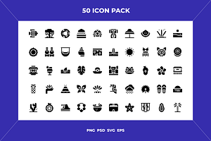 Tropical icons, an Outline Icon by Wencory