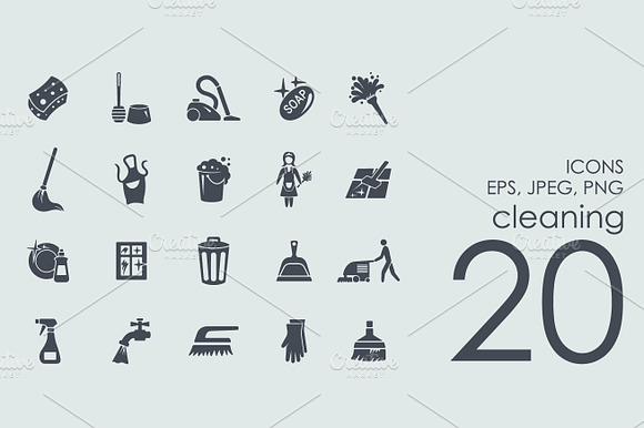 20 Cleaning Icons