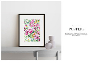 Florette, Summer Watercolor Florals.