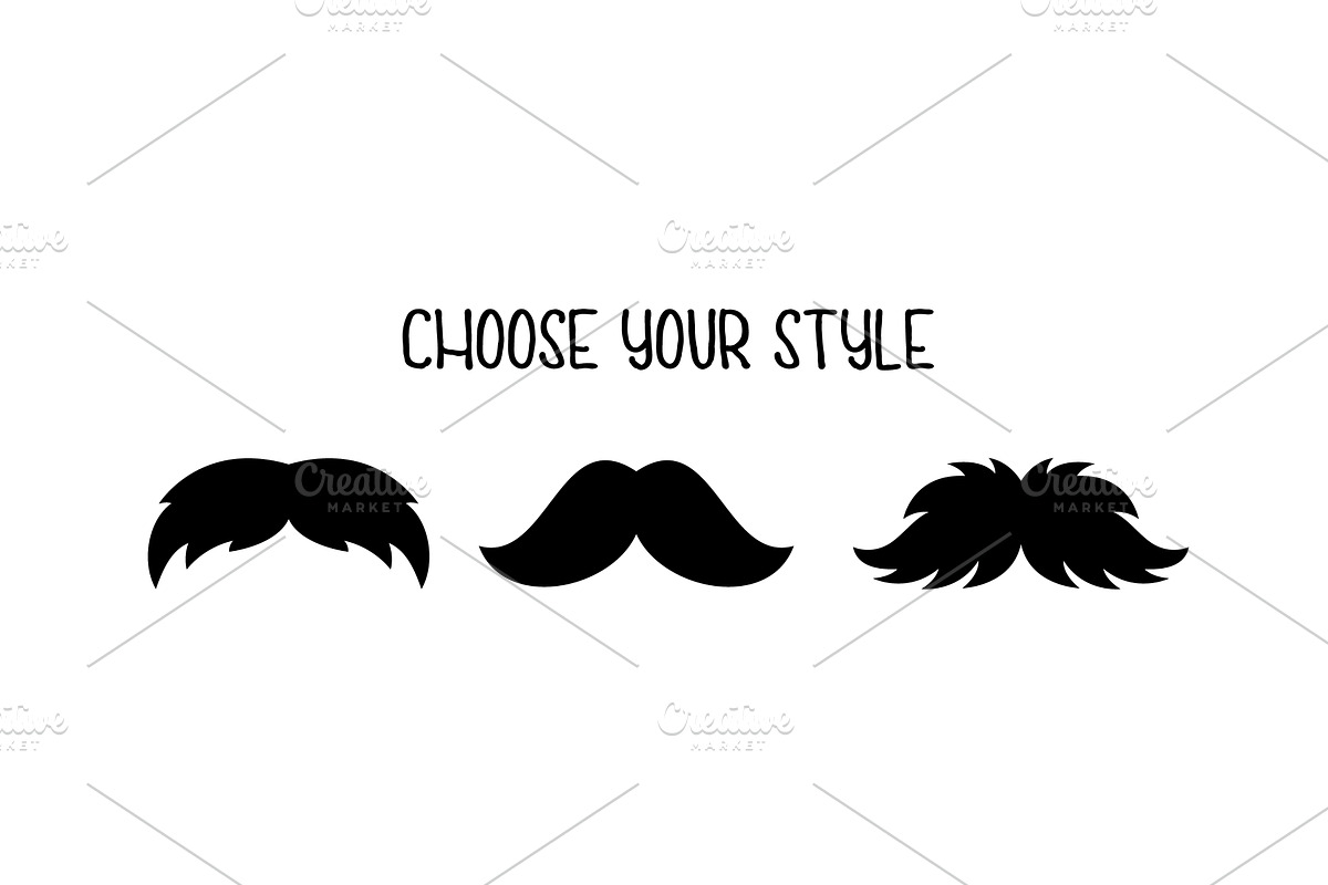 Choose your style moustache poster, an Object Illustration by GraphiShop