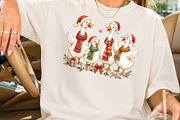 Cute Christmas Goose Family PNG, a Seasonal Illustration by Rose Art (Thumbnail 2 of 4)