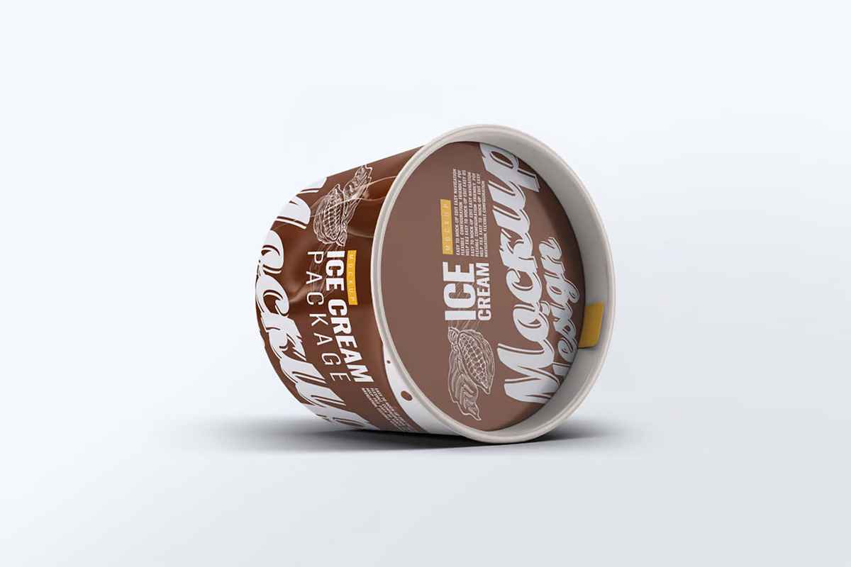 Ice Cream Package Mockup, a Packaging Mockup by Hubzway (Photo 2 of 8)