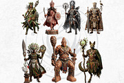Orishas Pantheon Gods Cliparts, a Person Illustration by ThatsDesignArt (Thumbnail 9 of 16)