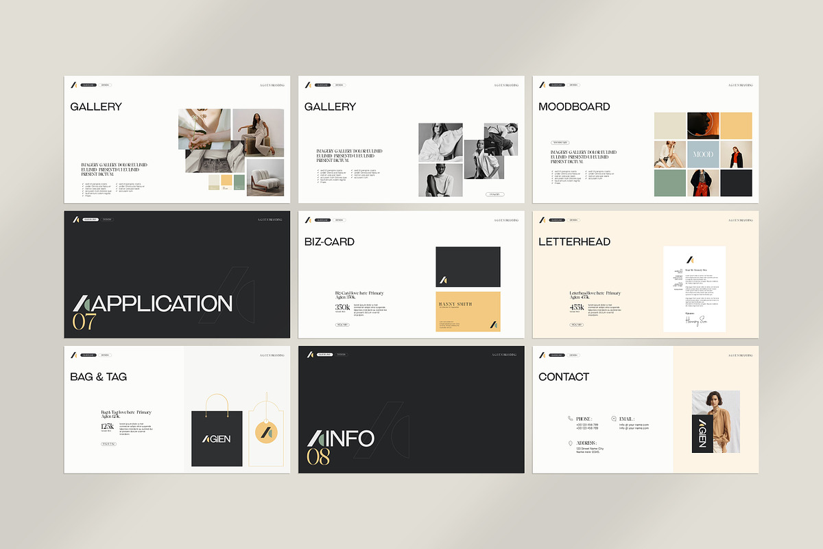 Agien Brand Guidelines Template, a Presentation Template by evgenystudio