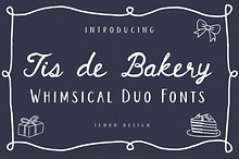 Tis de Bakery Whimsical duo fonts
