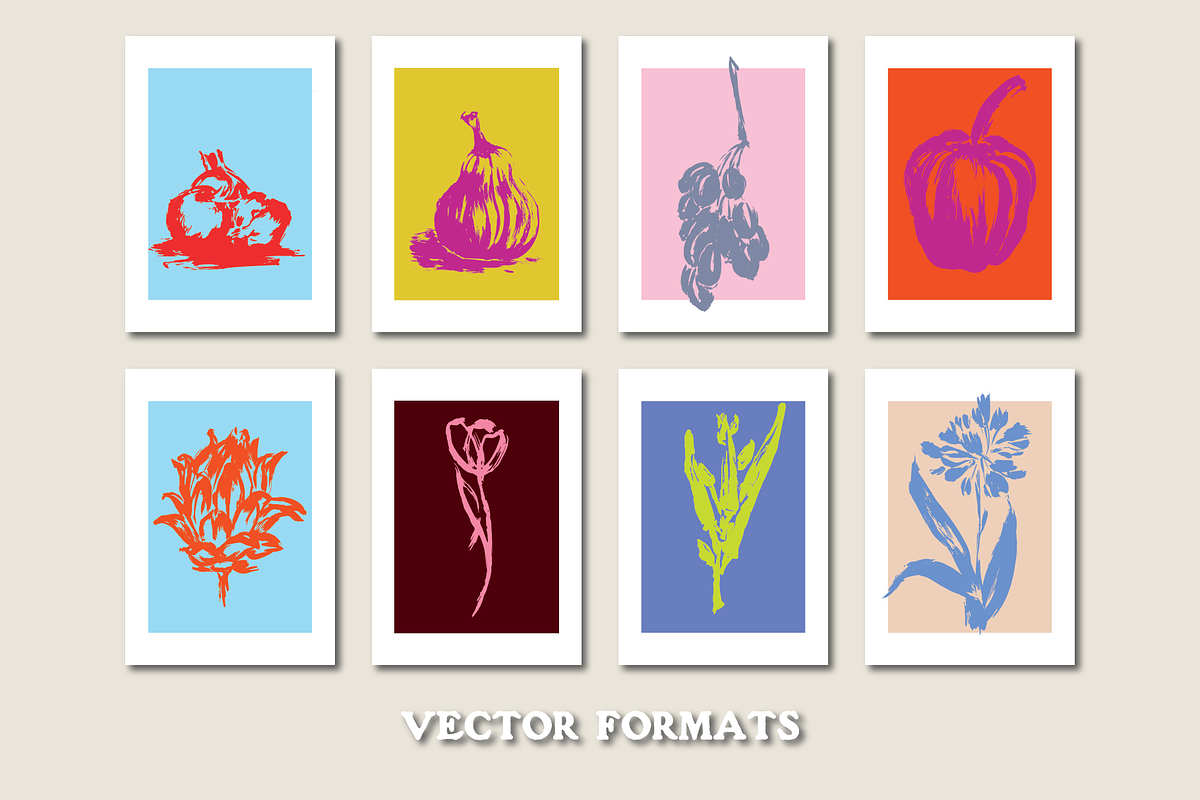 FLORAL POSTERS BUNDLE (50 SVG PNG), a Decorative Illustration by Bonfloret Studio (Photo 6 of 15)