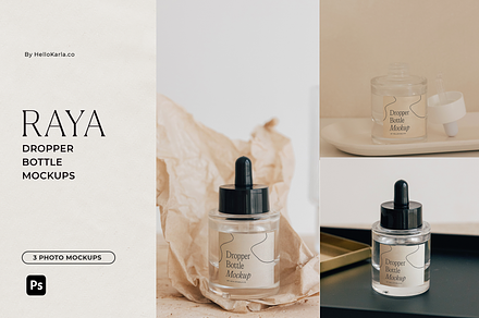 Dropper Bottle Mockups - Raya