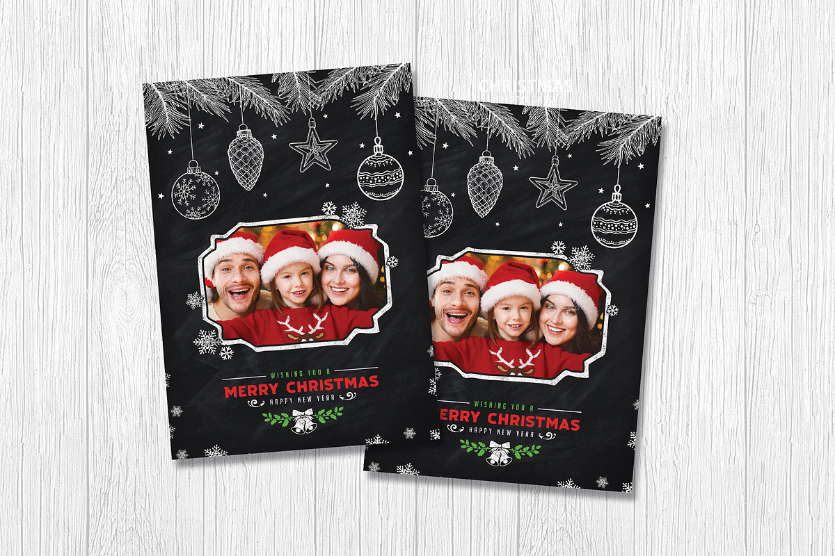 Christmas Photo Card template, a Templates & Theme by DesignWorkz