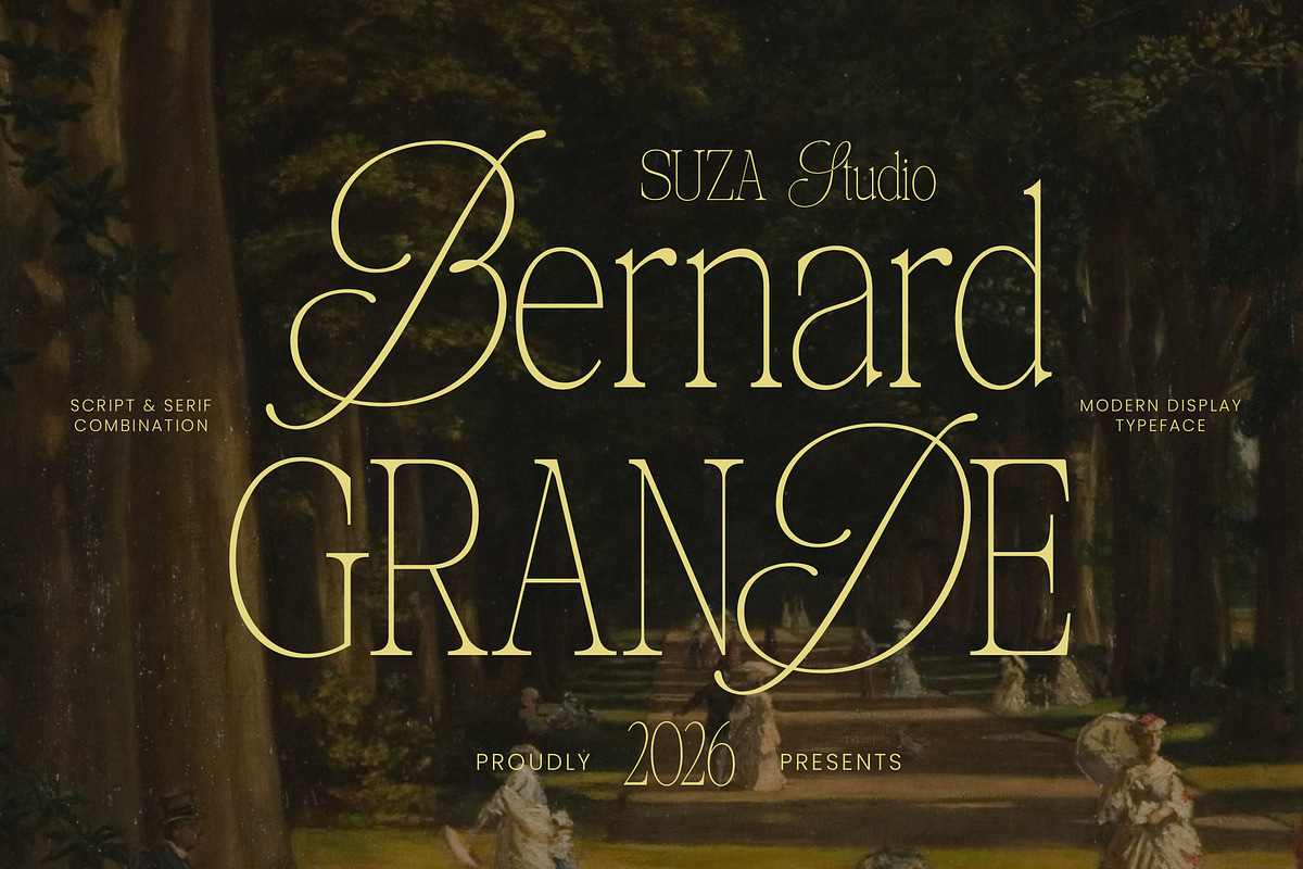 Bernard Grande, a Serif Font by Suza Studio (Photo 1 of 13)