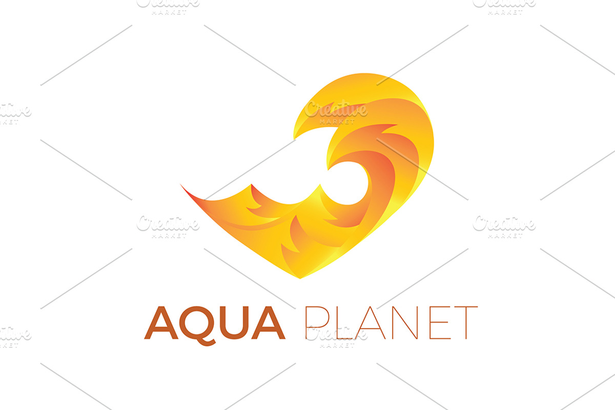 Aqua logo template with waves, a Branding & Logo Template by MaryHat Shop (Photo 4 of 8)