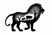 Lion Silhouette Vector Illustration,, an Illustration by Amazin_art (Thumbnail 11 of 21)