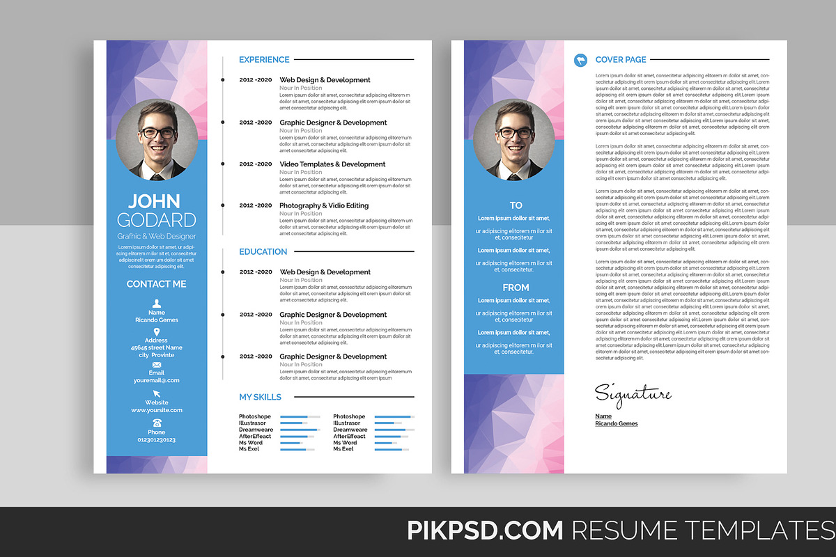Resume CV Set, a Resume Template by graphicforest (Photo 2 of 6)