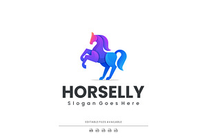 Gradient Modern Horse Logo Design, a Branding & Logo Template by Artnivora.Std