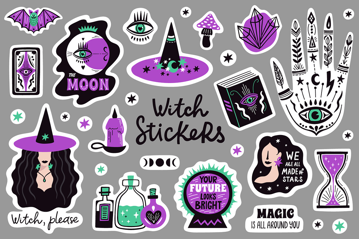 Witch graphic collection, an Illustration by piyacler (Photo 2 of 5)